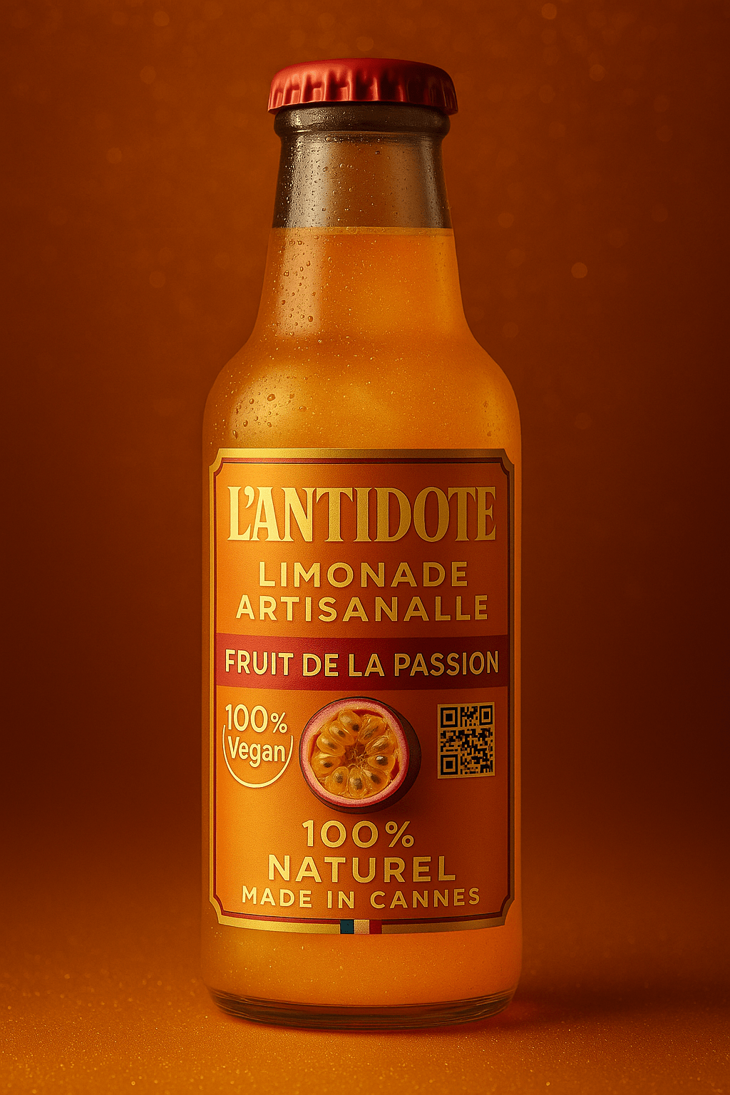 L’ANTIDOTE – FRUITS DE LA PASSION 🫐 33cl - L’ANTIDOTE Limonade Pailletée Made in Cannes