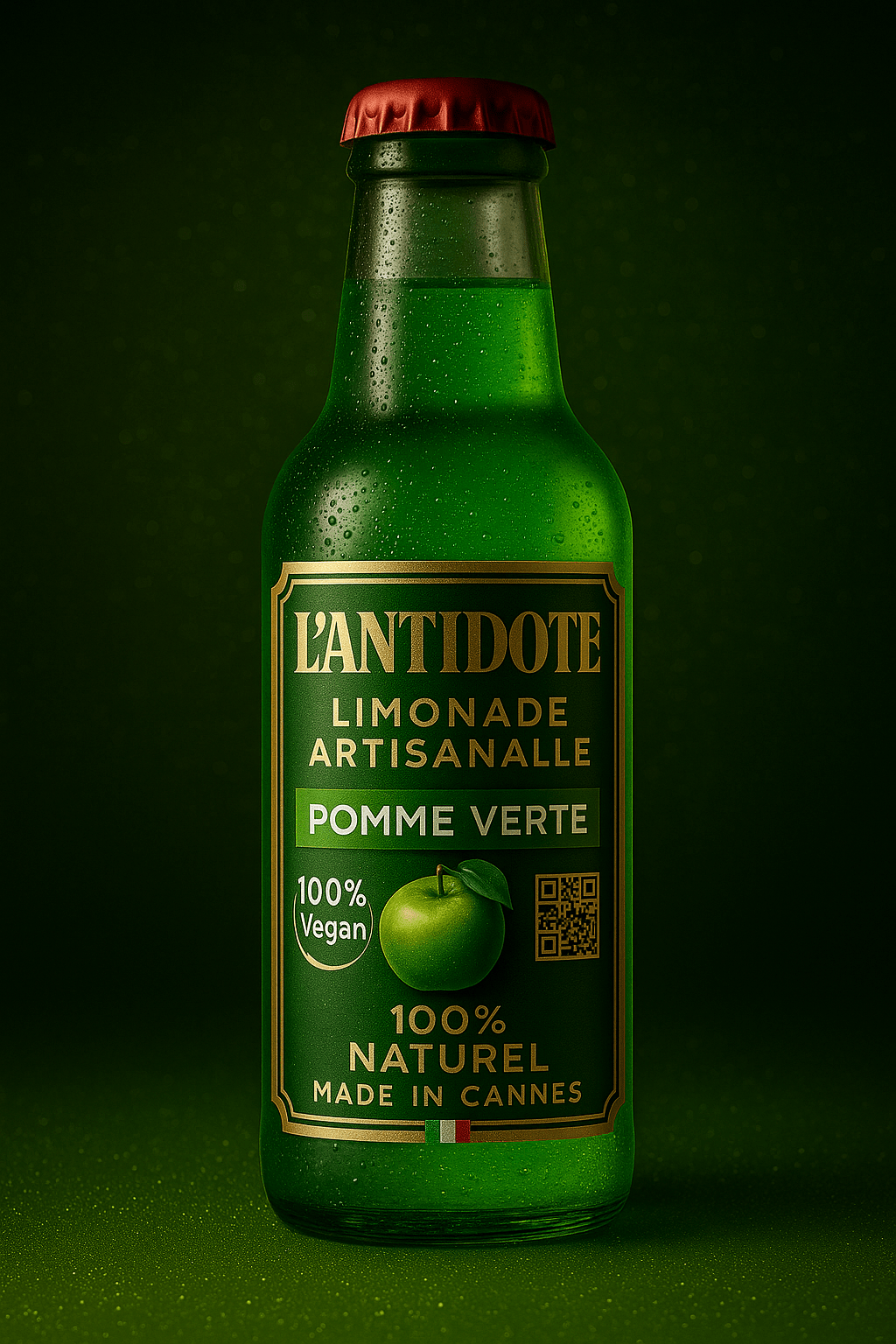 L’ANTIDOTE – POMME VERTE 🍏 33cl - L’ANTIDOTE Limonade Pailletée Made in Cannes