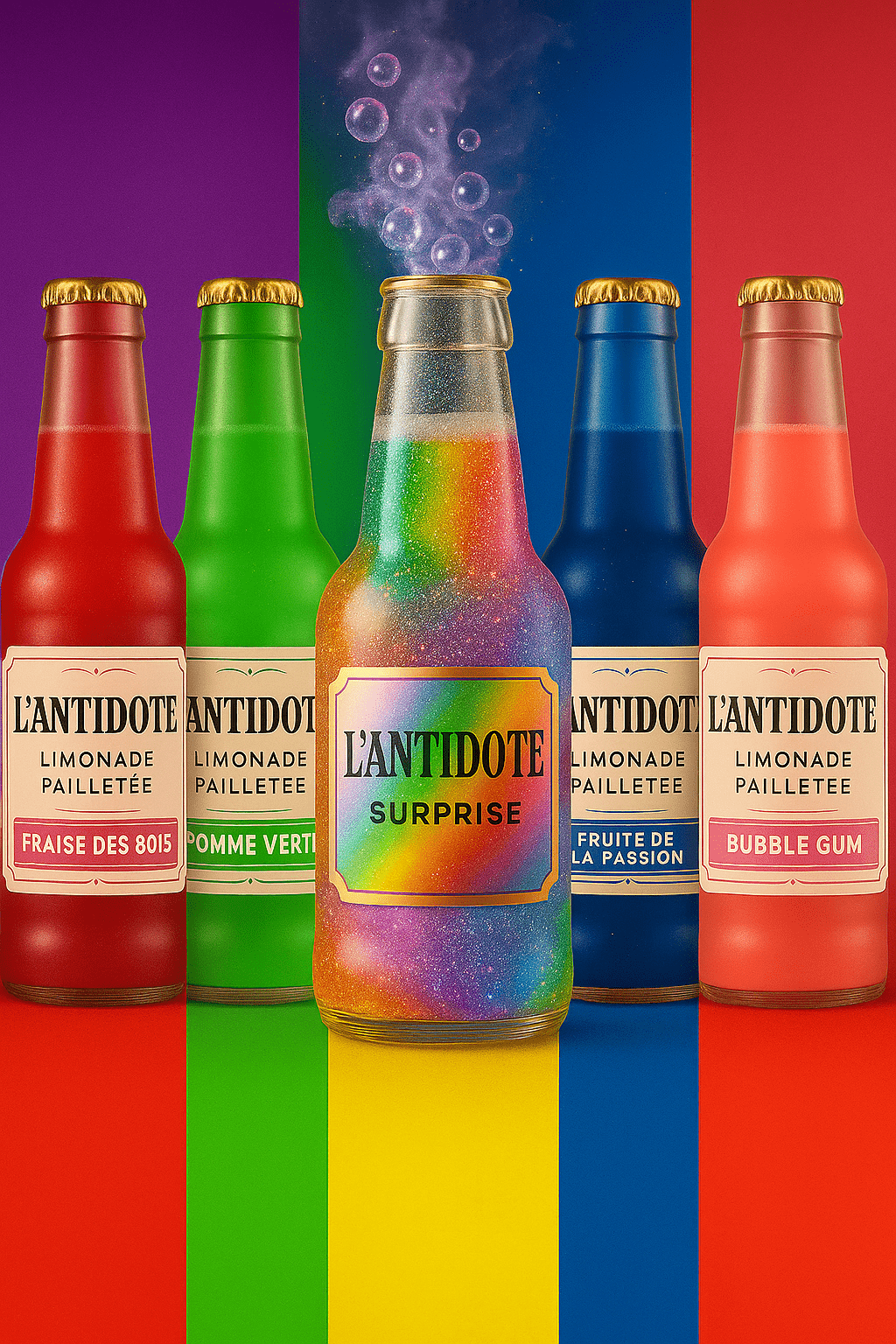 L’ANTIDOTE – POMME VERTE 🍏 33cl - L’ANTIDOTE Limonade Pailletée Made in Cannes