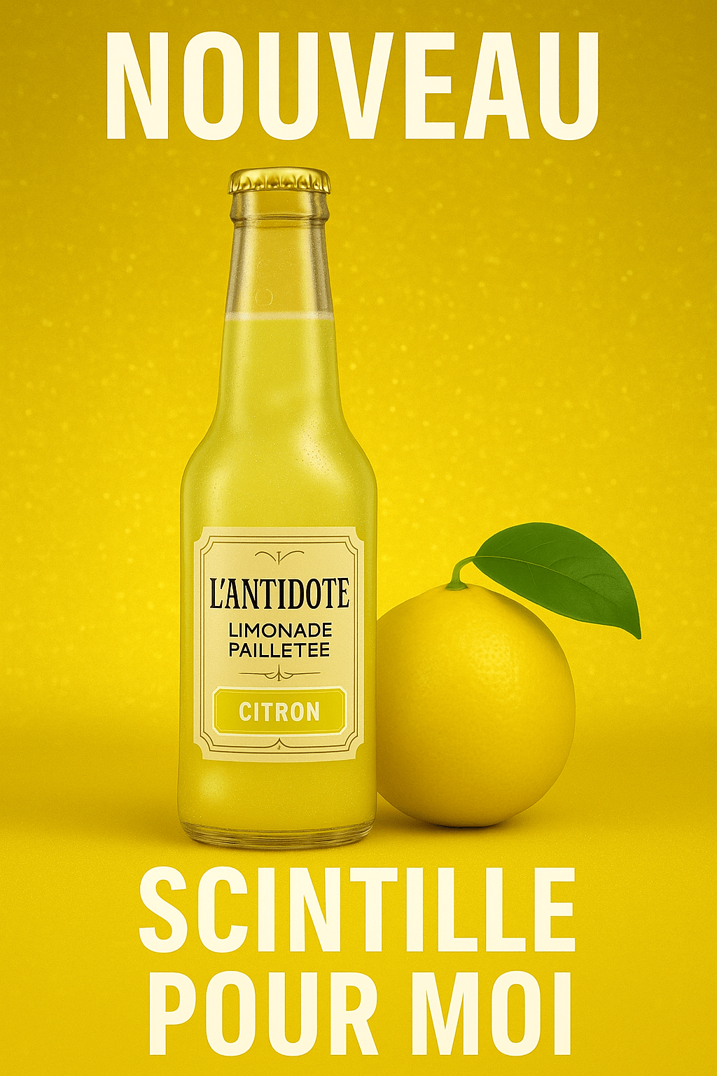 Pack L’ANTIDOTE Citron – Duo + Surprise - 3x33cl - L’ANTIDOTE Limonade Pailletée Made in Cannes