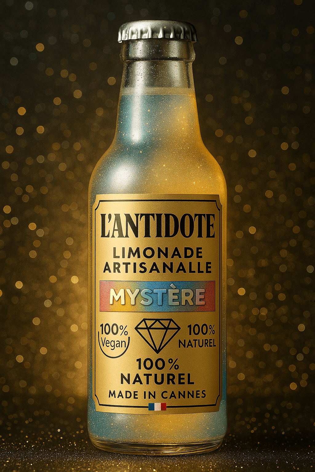 Édition ULTIMATE MYSTERE 💎 3x33cl - L’ANTIDOTE Limonade Pailletée Made in Cannes
