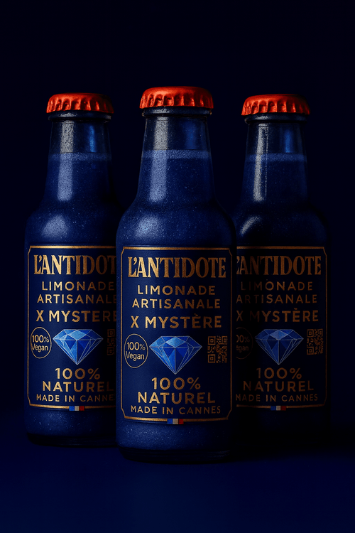 Édition ULTIMATE MYSTERE 💎 3x33cl - L’ANTIDOTE Limonade Pailletée Made in Cannes