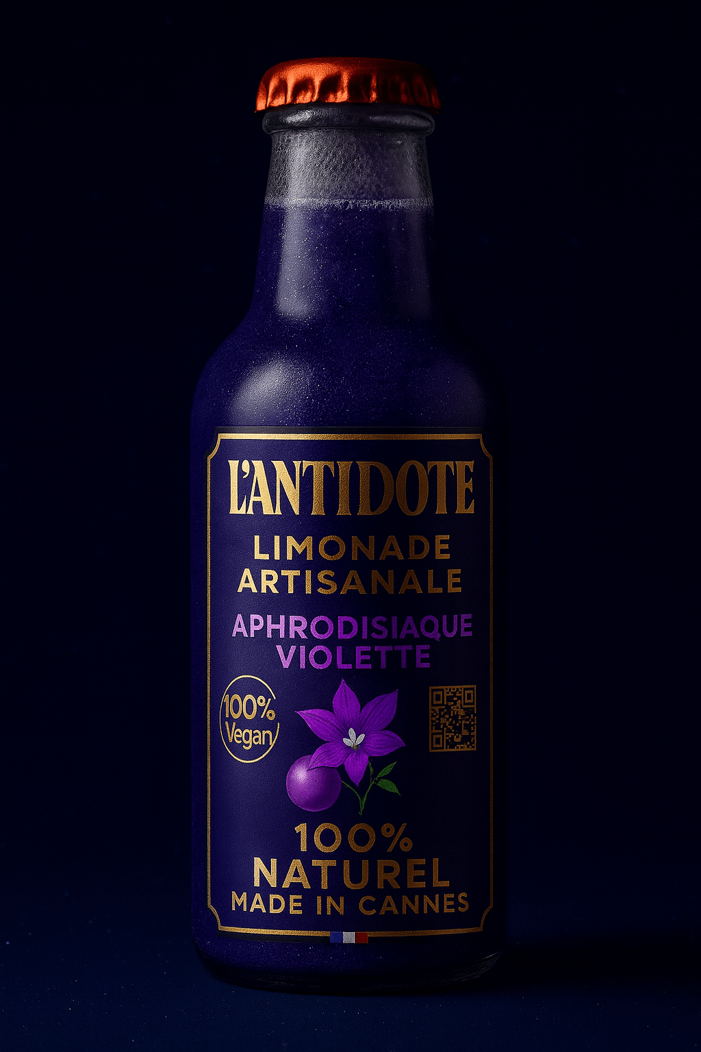 L’ANTIDOTE – APHRODISIAQUE VIOLETTE 🪻 33cl - L’ANTIDOTE Limonade Pailletée Made in Cannes