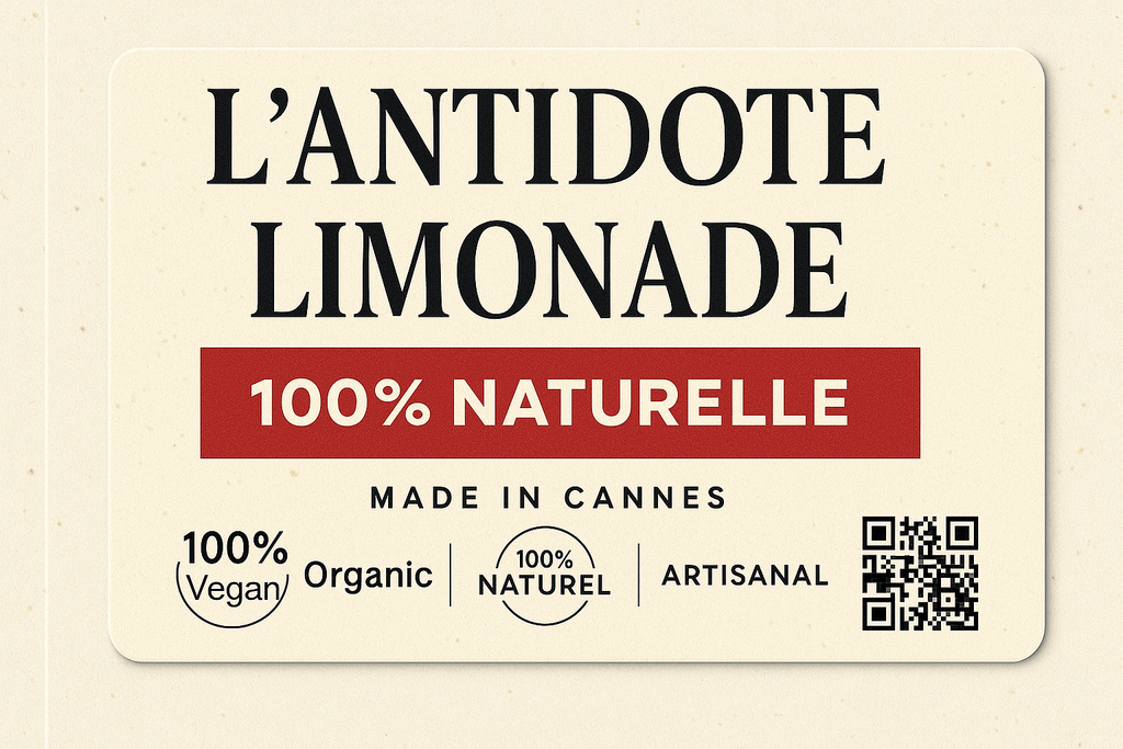 L’ANTIDOTE – FRAISE DES BOIS 🍓33cl - L’ANTIDOTE Limonade Pailletée Made in Cannes