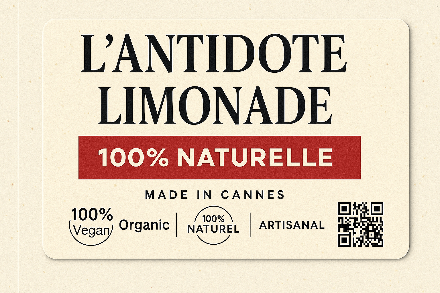 L’ANTIDOTE – FRAISE DES BOIS 🍓33cl - L’ANTIDOTE Limonade Pailletée Made in Cannes